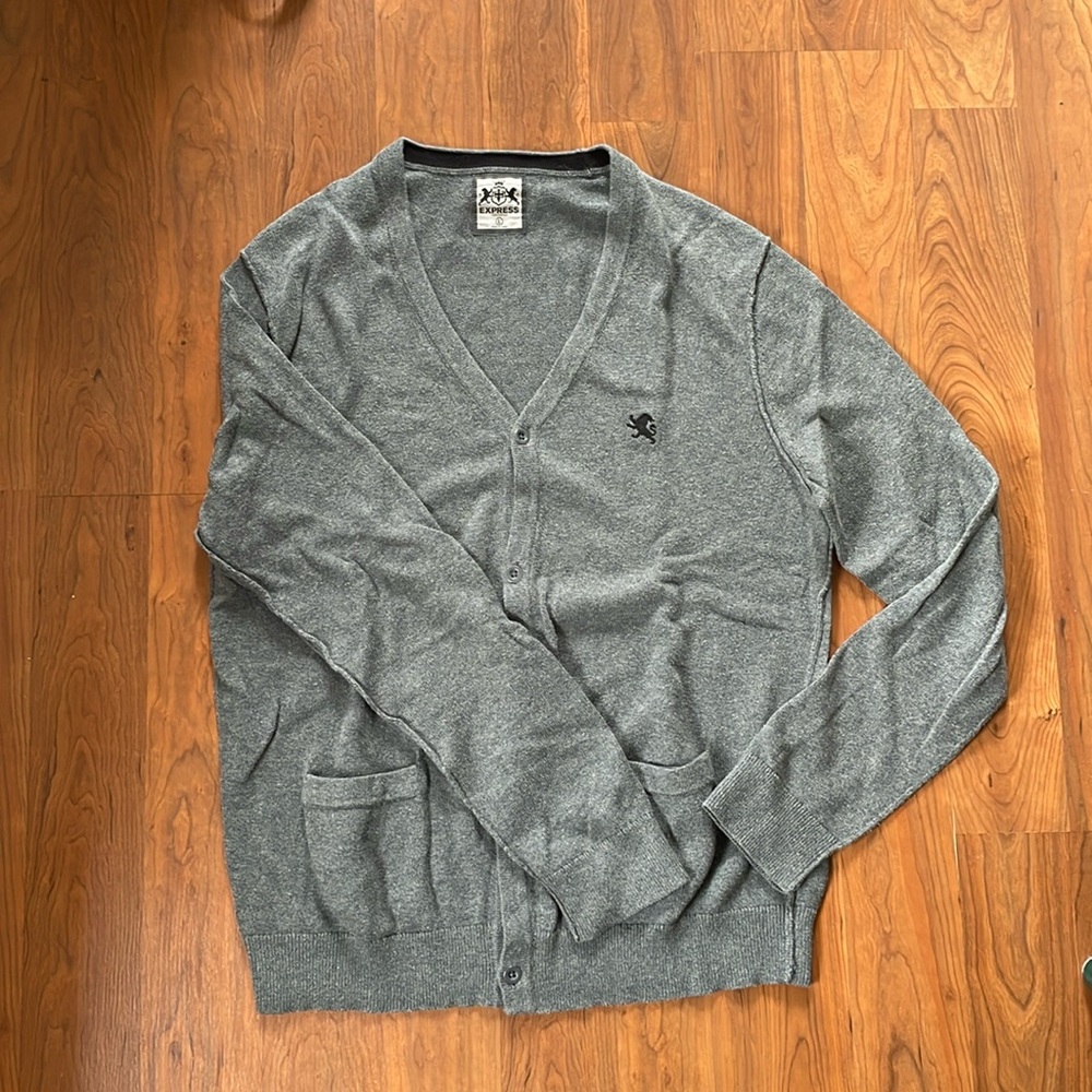 Express Gray Cardigan Men’s